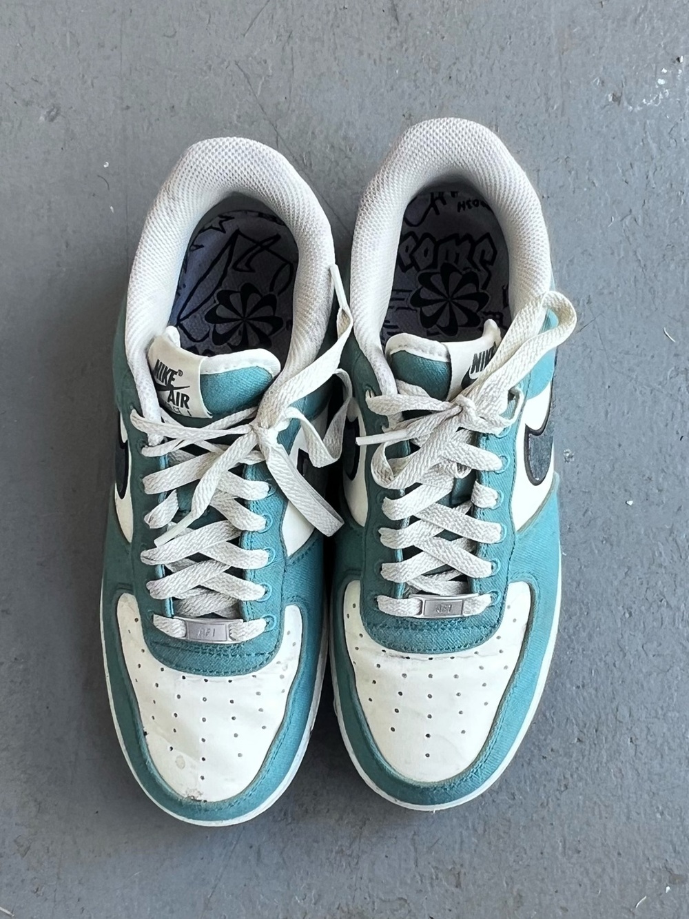 Nike Air Force 1 '07 LV8 Notebook Doodle Vintage Green Men's Size 8.5